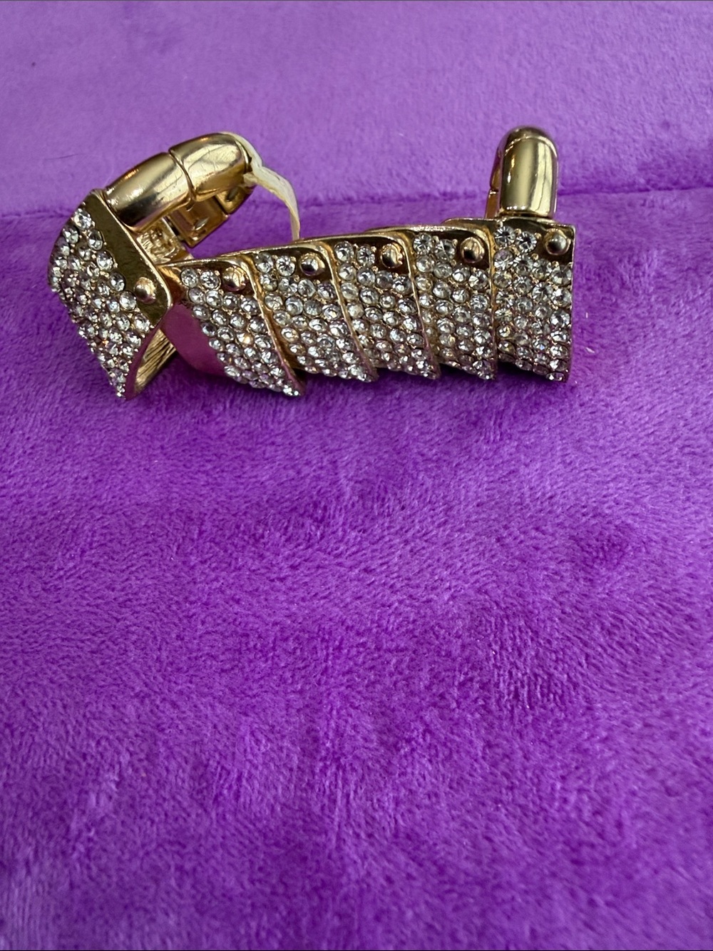 Gold Rhinestone Statement Belt - Picture 4 of 9